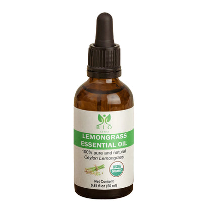 True Organic Lemongrass Essential Oil 0.51 FL Oz (15 ml) - True Organics