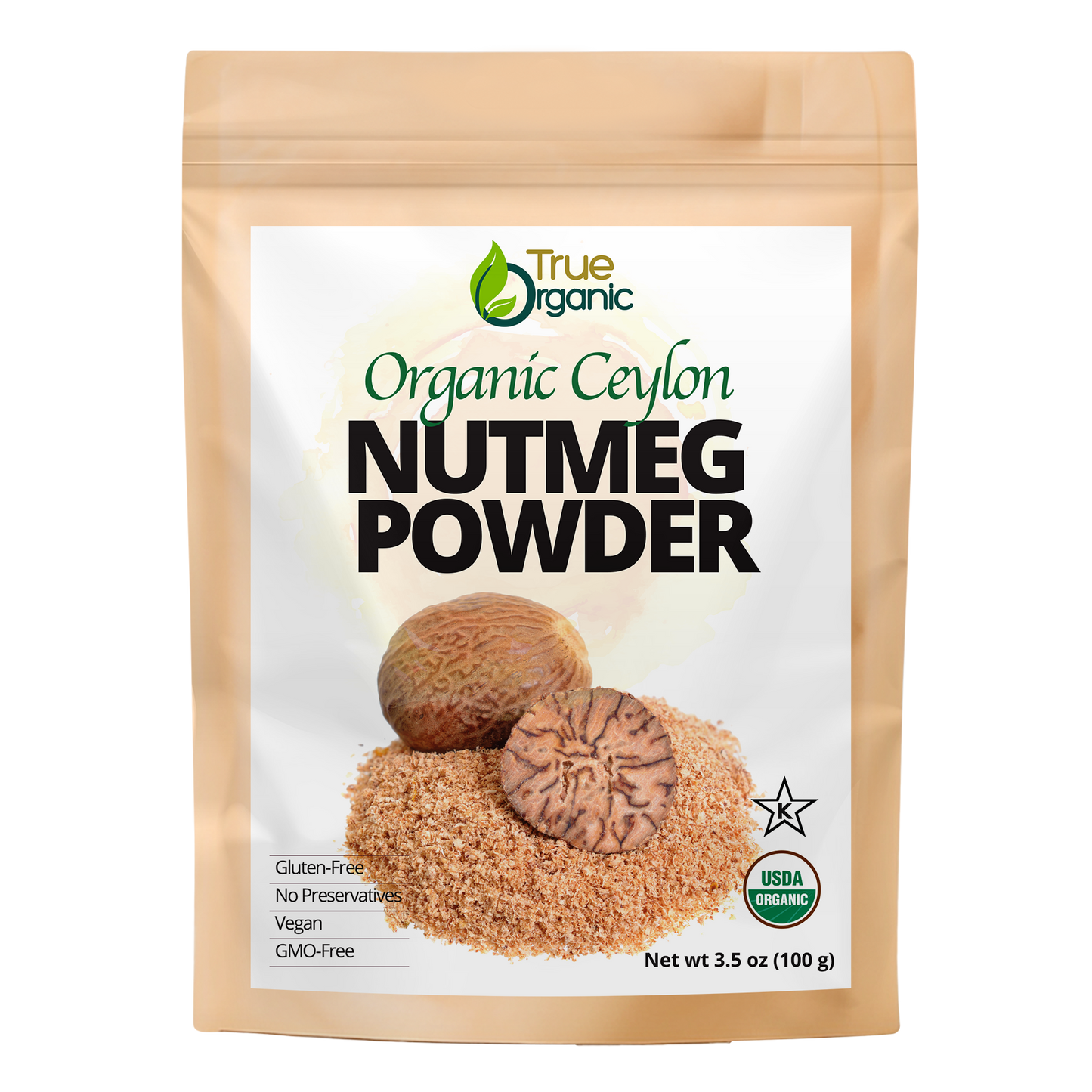 True Organic Nutmeg Powder 3.5 Oz