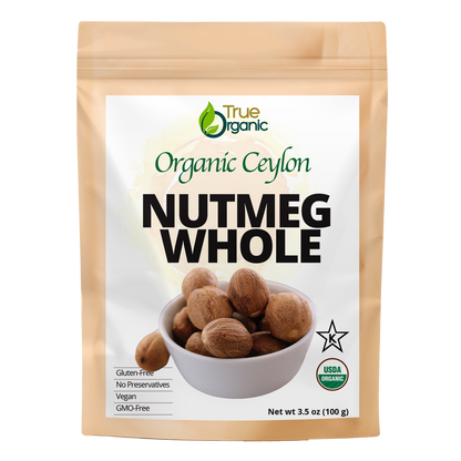 True Organic Nutmeg Whole 3.5 Oz