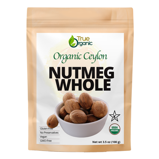 True Organic Nutmeg Whole 3.5 Oz