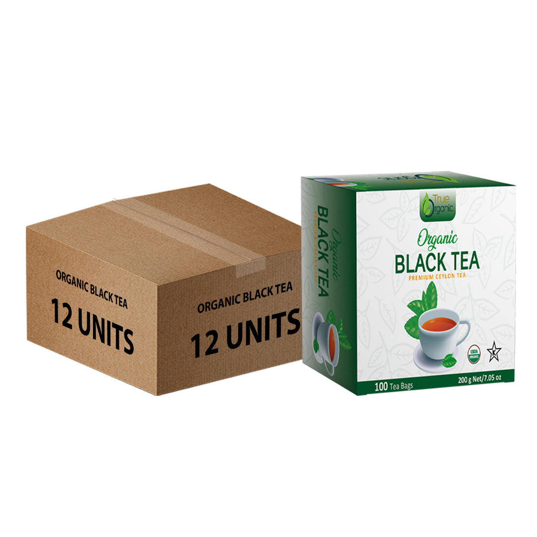 True Organic Premium Ceylon Black Tea, 100 Tea Bags(12 Units)