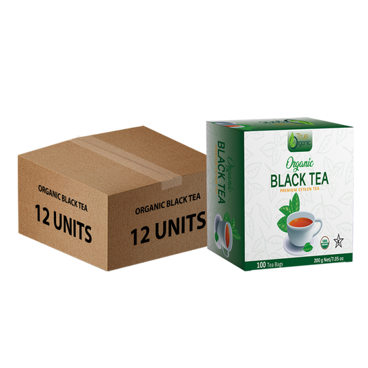 True Organic Premium Ceylon Black Tea, 100 Tea Bags(12 Units)