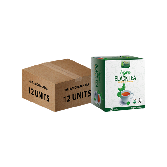 True Organic Premium Ceylon Black Tea, 100 Tea Bags Bulk Pack(12 Units)
