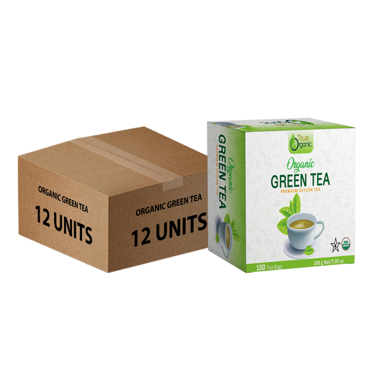 True Organic Premium Ceylon Green Tea, 100 Tea Bags(12 Units)