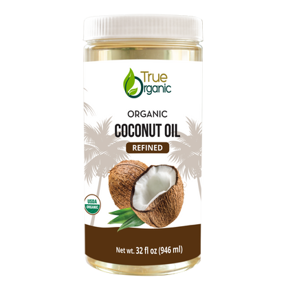 True Organic Refined Coconut Oil, 32 fl oz