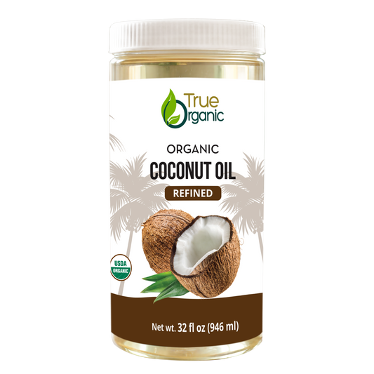 True Organic Refined Coconut Oil, 32 fl oz