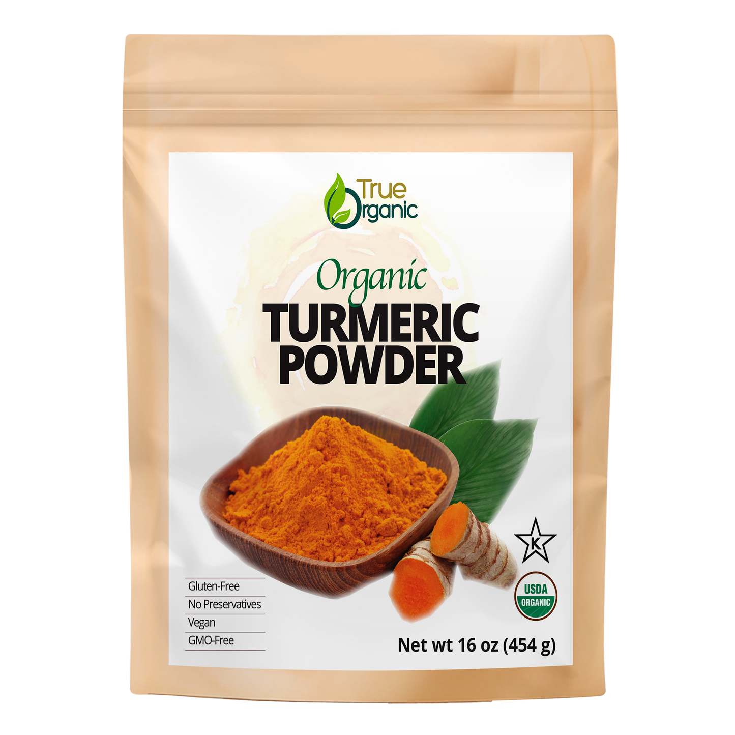 True Organic Ceylon Turmeric Powder, 1 Pound Bulk Bag