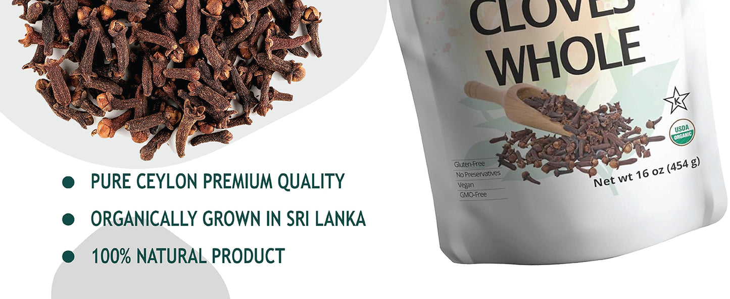 True Organic Cloves Whole 16 Oz