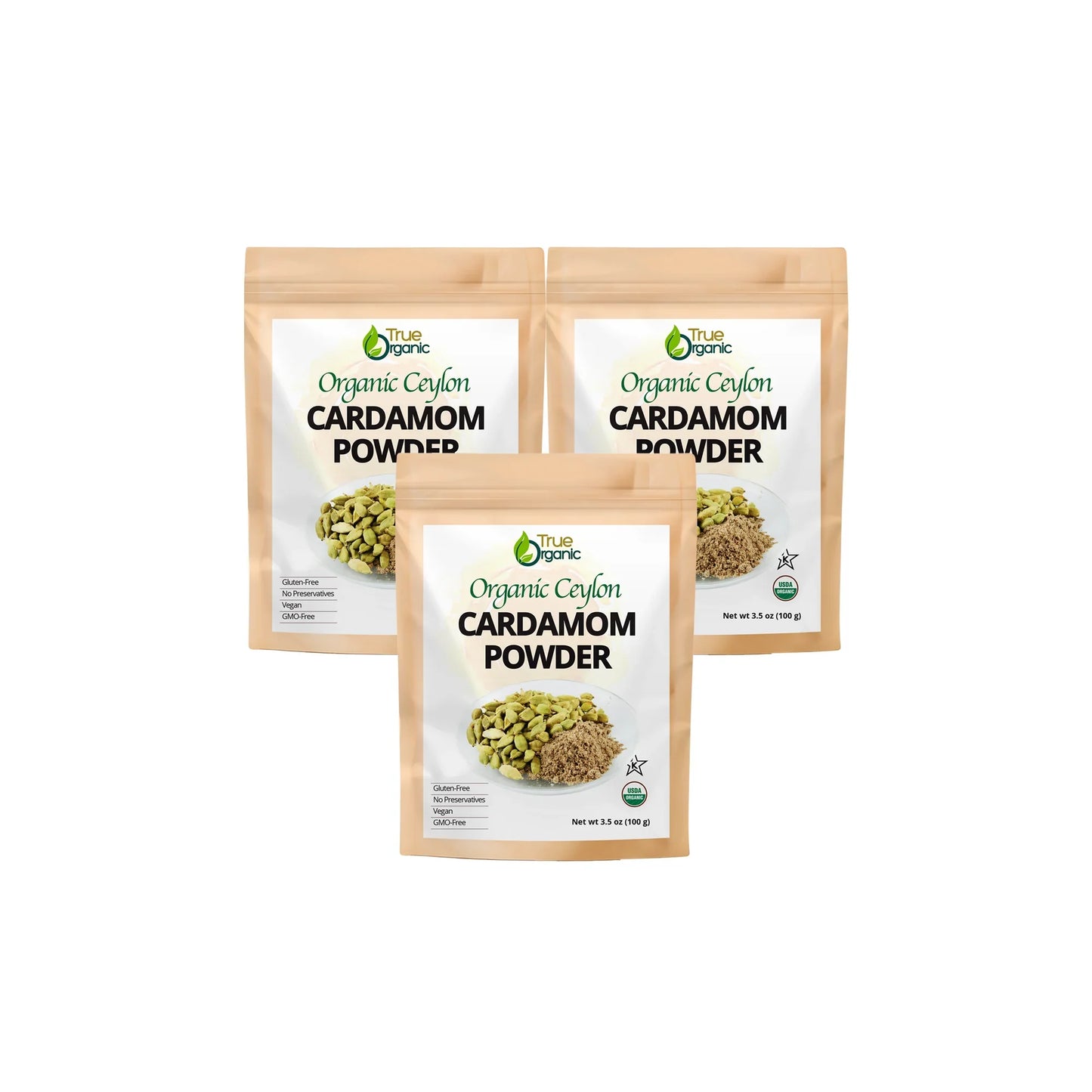 True Organic Cardamom Whole 3.5 oz