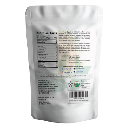 True Organic Cinnamon Sticks 08 Oz