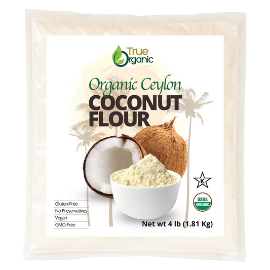 True Organic Ceylon Coconut Flour - 4 Pound Bulk Bag