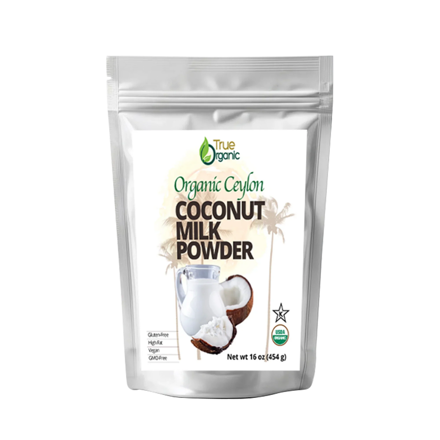 True Organic Ceylon Coconut Milk Powder, 1 Pound Bulk Bag - True Organics