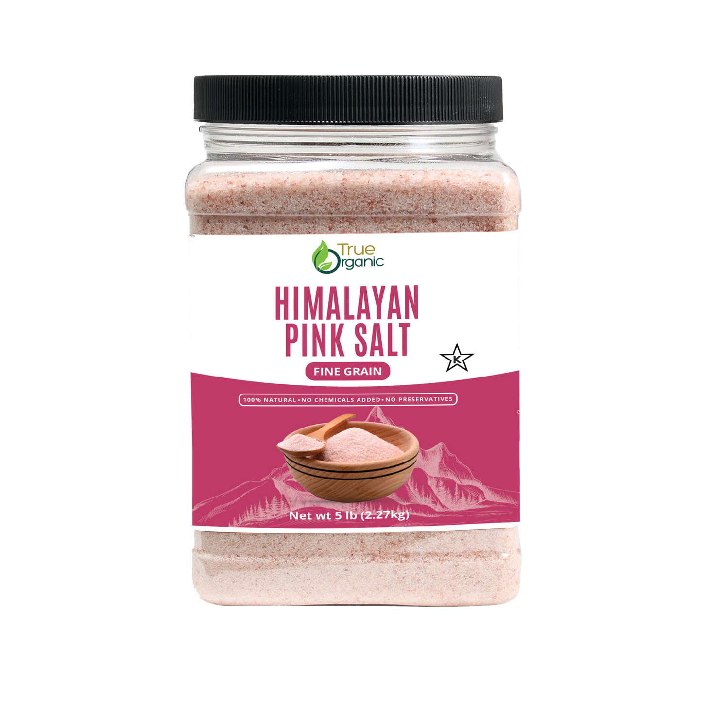 True Organic Himalayan Pink Salt 5lb