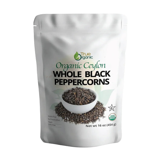 True Organic Black Peppercorns Whole 16 Oz - True Organics