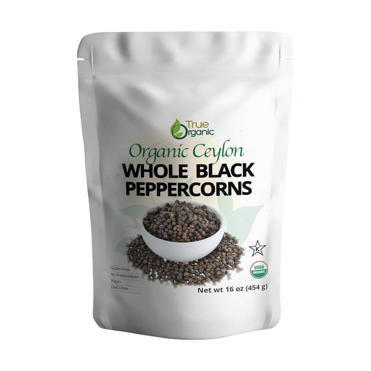 True Organic Black Peppercorns 16oz